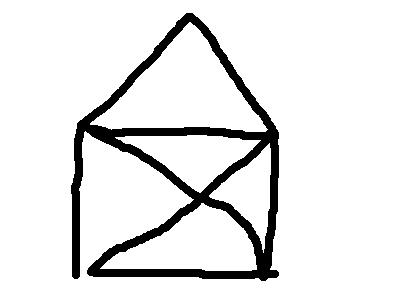 a crude drawing of a house